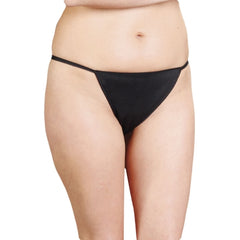 Medico International PANTY, PHOTO THONG-CUT CLOTH DISP BLK 1SZ (50/BG)