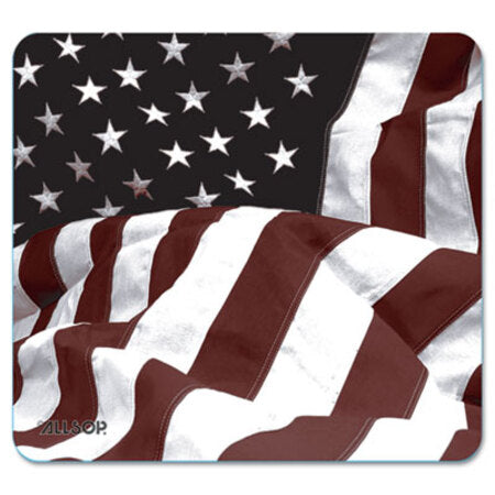 Allsop® Naturesmart Mouse Pad, American Flag Design, 8 1/2 x 8 x 1/10