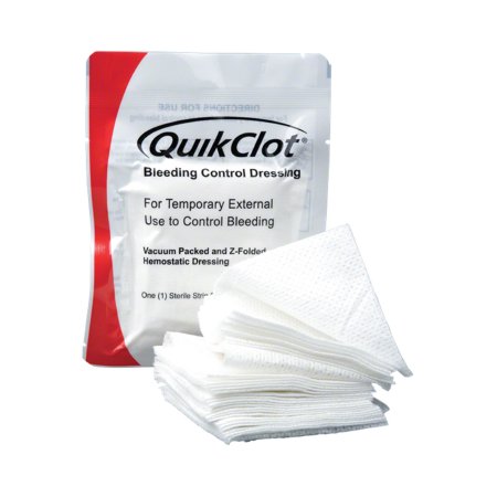 Z-Medica Hemostatic Dressing QuikClot® 3 Inch X 4 Foot 1 per Pack Individual Packet Kaolin Sterile
