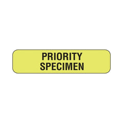 Shamrock Scientific Pre-Printed Label Laboratory Use Chartreuse Vac Priority Specimen Black Lab / Specimen 5/16 X 1-1/4 Inch - M-1177204-4004 - Roll of 1