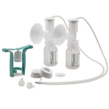 Ameda Inc Breast Milk Collection System with One-Hand Breast Pump Adapter Ameda® Dual HygieniKit®