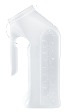 Male Urinal McKesson 1 Quart / 1000 mL With Closure Single Patient Use