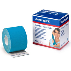 BSN Medical Orthopedic Corrective Tape Leukotape® K Cotton / Polyacrylate 2 Inch X 5-1/2 Yard Light Blue NonSterile