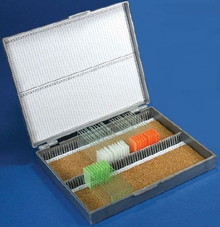 Slide Storage Box McKesson Grey ABS Plastic / Cork 100 Slide Capacity