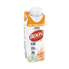 Nestle Healthcare Nutrition Oral Supplement Boost® Very High Calorie Strawberry Flavor Ready to Use 8 oz. Carton