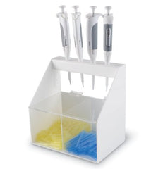 Heathrow Scientific LLC Pipette Workstation 165 X 244 X 246 mm, Opaque on Sides with Clear Front and Bin Lids For use Pipettes and Pipette Tips
