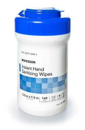 Sanitizing Skin Wipe Mckesson Canister Ethyl Alcohol Scented 160 Count