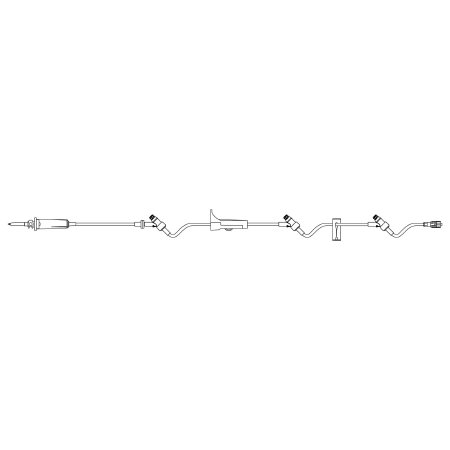 B. Braun Primary Administration Set SafeDAY™ 15 Drops / mL Drip Rate 112 Inch Tubing 3 Ports - M-1180045-4474 - Case of 50