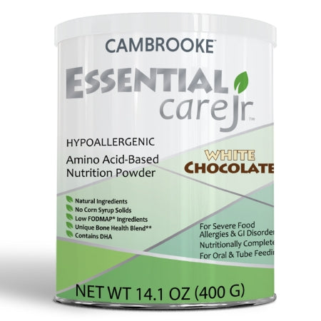 Cambrooke Therapeutics Amino Acid Based Pediatric Oral Supplememt / Tube Feeding Formula Essential Care Jr™ White Chocolate Flavor 14.1 oz. Can Powder