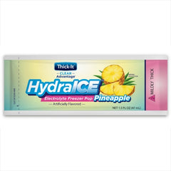 Kent Precision Foods Electrolyte Replenishment Freezer Pop Clear Advantage® HydraICE™ 47 mL Individually Wrapped Pineapple Flavor Ready to Use Mildly Thick