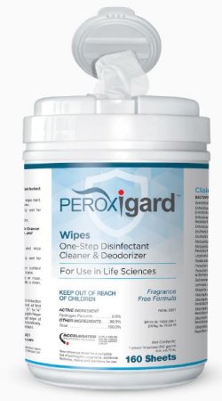 McKesson Surface Disinfectant Peroxide Based Wipe 160 Count Canister Disposable Light Almond Scent NonSterile - M-1180316-1149 - CN/160