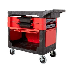 RJ Schinner Co CART, TRADES W/LOCKING CABINETS & BINS BLK