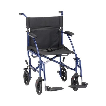Nova Ortho-Med CHAIR, TRANSPORT LIGHTWEIGHT BLU 19" D/S