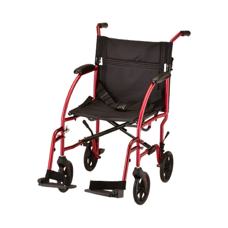 Nova Ortho-Med CHAIR, TRANSPORT LIGHTWEIGHT RED 19" D/S