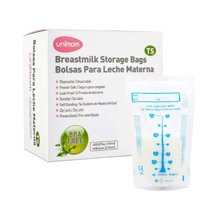 Zev Supplies Corp Breast Milk Storage Bag with Thermal Sensor Unimom 7 oz. Plastic