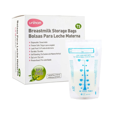 Zev Supplies Corp Breast Milk Storage Bag with Thermal Sensor Unimom 7 oz. Plastic