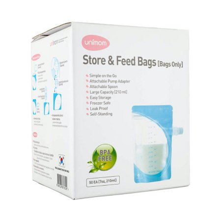 Zev Supplies Corp Breast Milk Storage Bag with Adapter Unimon Store and Feed 20 oz. Plastic