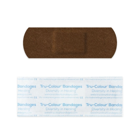 Tru-Colour Products LLC Adhesive Strip Tru-Colour® 3/4 X 2.2 Inch Fabric Rectangle Dark Brown Sterile