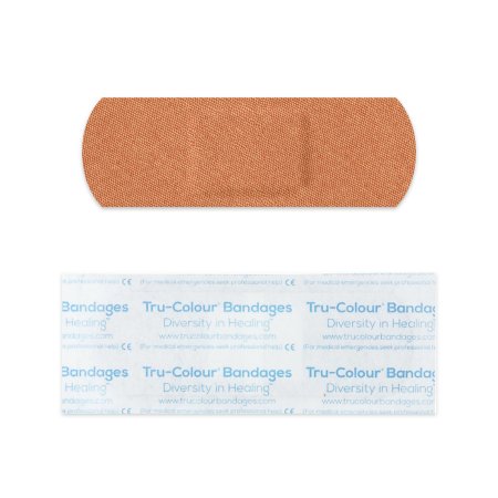 Tru-Colour Products LLC Adhesive Strip Tru-Colour® 3/4 X 2.2 Inch Fabric Rectangle Olive Sterile