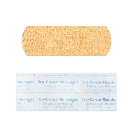 Tru-Colour Products LLC Adhesive Strip Tru-Colour® 3/4 X 2.2 Inch Fabric Rectangle Beige Sterile