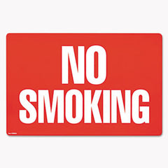 COSCO Two-Sided Signs, No Smoking/No Fumar, 8 x 12, Red