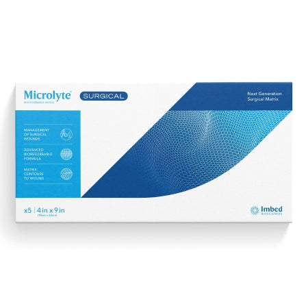 Imbed Biosciences Inc Silver Wound Matrix Microlyte® Surgical 4 X 9 Inch Rectangle Sterile