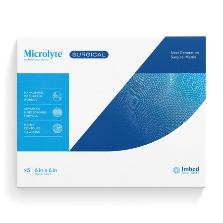 Imbed Biosciences Inc Silver Wound Matrix Microlyte® Surgical 6 X 6 Inch Rectangle Sterile