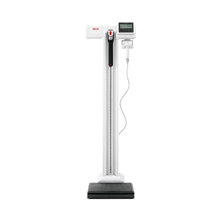 Seca Column Scale with Height Rod seca® 787 Digital Display 550 lbs. White Battery Operated