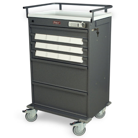 Harloff CART, MEDICATION BIN W/ELEC PUSH LOCK & KEYLOCK OVERRIDE