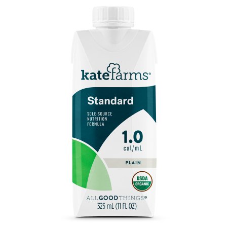Kate Farms Oral Supplement / Tube Feeding Formula Kate Farms® Standard 1.0 Plain Plain Flavor Ready to Use 11 oz. Carton