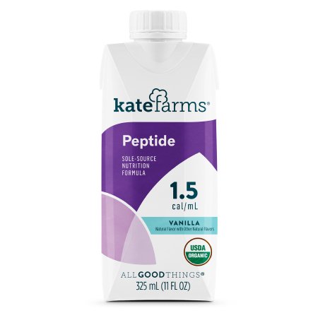 Kate Farms Oral Supplement / Tube Feeding Formula Kate Farms® Peptide 1.5 Vanilla Vanilla Flavor Ready to Use 11 oz. Carton