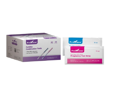 Wondfo USA Co Ltd Rapid Test Kit Preview® Fertility Combo Fertility Test / Home Test Device hCG Pregnancy Test / LH Ovulation Predictor Urine Sample 70 Tests
