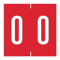 Tabbies Pre-Printed Label Chart Tab Red 00 Red Numeric 1-7/8 X 1-7/8 Inch - M-1185514-3313 - Roll of 500