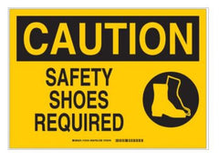 Fisher Scientific Indoor / Outdoor Caution Brady™ Caution Safety Shoes Required - M-1185644-1230 - Each