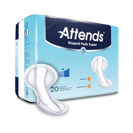 Attends Healthcare Products Bladder Control Pad Attends® Shaped Pads Super 13 X 27.2 Inch Heavy Absorbency Polymer Core One Size Fits Most Adult Unisex Disposable - M-1186540-4269 - Pack of 20
