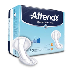 Attends Healthcare Products Bladder Control Pad Attends® Shaped Pads Super Plus 12 X 25-1/2 Inch Heavy Absorbency Polymer Core One Size Fits Most Adult Unisex Disposable - M-1186542-4372 - Pack of 20