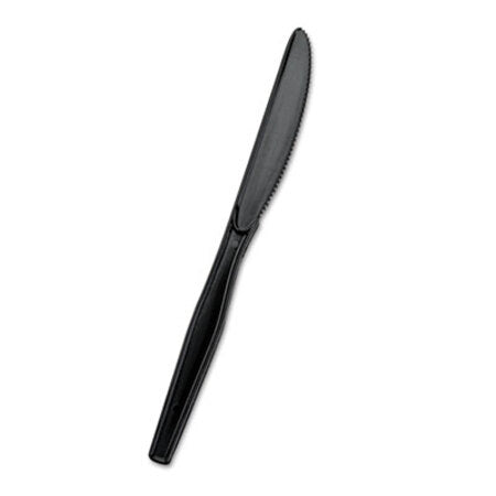 Dixie® SmartStock Plastic Cutlery Refill, Knives, 7", Series-O Mediumweight, Black, 40/Pack, 24 Packs/Carton