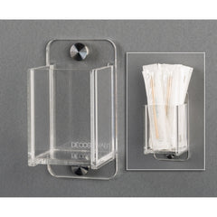 Poltex Inc Swab Holder DECO Clear Acrylic Manual 1 Pocket Wall Mount - M-1187418-4273 - Each