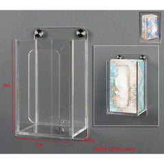 Poltex Inc Tissue Box Holder DECO Clear Acrylic Manual 1 Tissue Box Wall Mount - M-1187423-1209 - Each