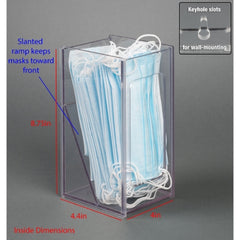 Poltex Inc DISPENSER, MASK W/EARLOOP WALLMOUNT BULK