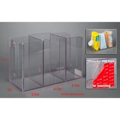 Poltex Inc Multi Holder DECO Clear Acrylic Manual 3 Compartment VHB Tape Mount - M-1187467-4894 - Each