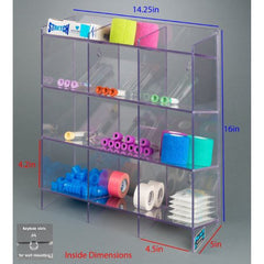 Poltex Inc Phlebotomy Organizer Clear PETG Manual 3 Column Countertop - M-1187472-2482 - Each