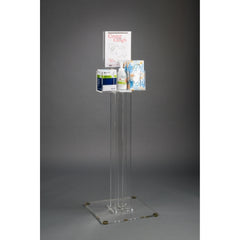 Poltex Inc Respiratory Hygiene Station Clear PETG Manual 3 Compartment Floor Stand - M-1187486-2737 - Each