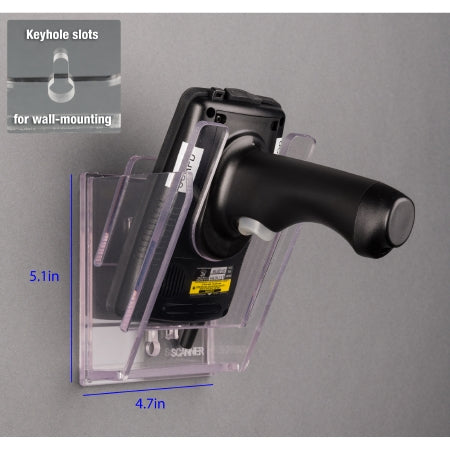 Poltex Inc Barcode Scanner Holder Clear PETG Manual 1 Scanner Wall Mount - M-1187488-2605 - Each