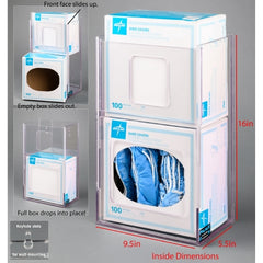 Poltex Inc DISPENSER, SHOE COVER 2 VISUALMGMT WALL MOUNT