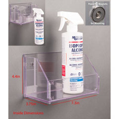 Poltex Inc Spray Bottle Holder Clear PETG Manual 1 Spray Bottle Magnet Mount - M-1187507-4972 - Each