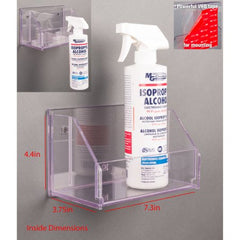 Poltex Inc Spray Bottle Holder Clear PETG Manual 1 Spray Bottle VHB Tape Mount - M-1187508-1377 - Each