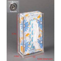 Poltex Inc Tissue Box Holder Clear PETG Manual One Tissue Box Magnet Mount - M-1187523-2507 - Each