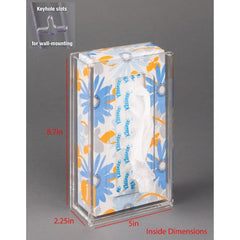 Poltex Inc Tissue Box Holder Clear PETG Manual One Tissue Box Wall Mount - M-1187524-3921 - Each