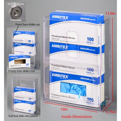 Poltex Inc HOLDER, GLOVE VISUAL MGMT W/MAGNETS 3BOX